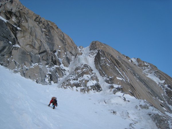 Approaching the couloir